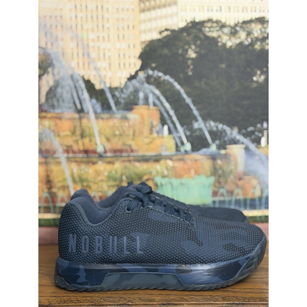 NOBULL Trainer Shoes Womens 6 Blue Camo Low Top Athletic Sneakers Workout